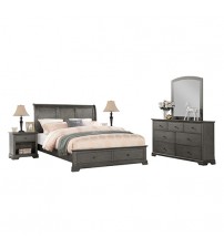 Marco Grey 4pcs Bedroom Suite Solid Wood & MDF in Multiple Size with Dresser
